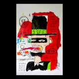 A Lincoln by JMB Homage to Basquiat Original Hand-Painted Artwork | Neo-Expressionist Portrait Mixed Media on Canvas | Mofisto