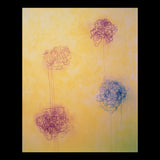 A Number of Certain Feelings Original Hand-Painted Artwork | Abstract Floral Minimalist Yellow Mixed Media on Canvas | Mofisto