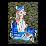 Camo O' Pablo Original Hand-Painted Artwork | Figurative Pop Art Mixed Media on Canvas | Mofisto