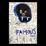 Famous Baby Original Hand-Painted Artwork | Neo-Expressionist Skull Street Art Mixed Media on Canvas | Mofisto