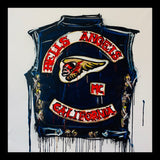 Hells Angels Original Hand-Painted Artwork | Figurative Americana Biker Mixed Media on Canvas | Mofisto