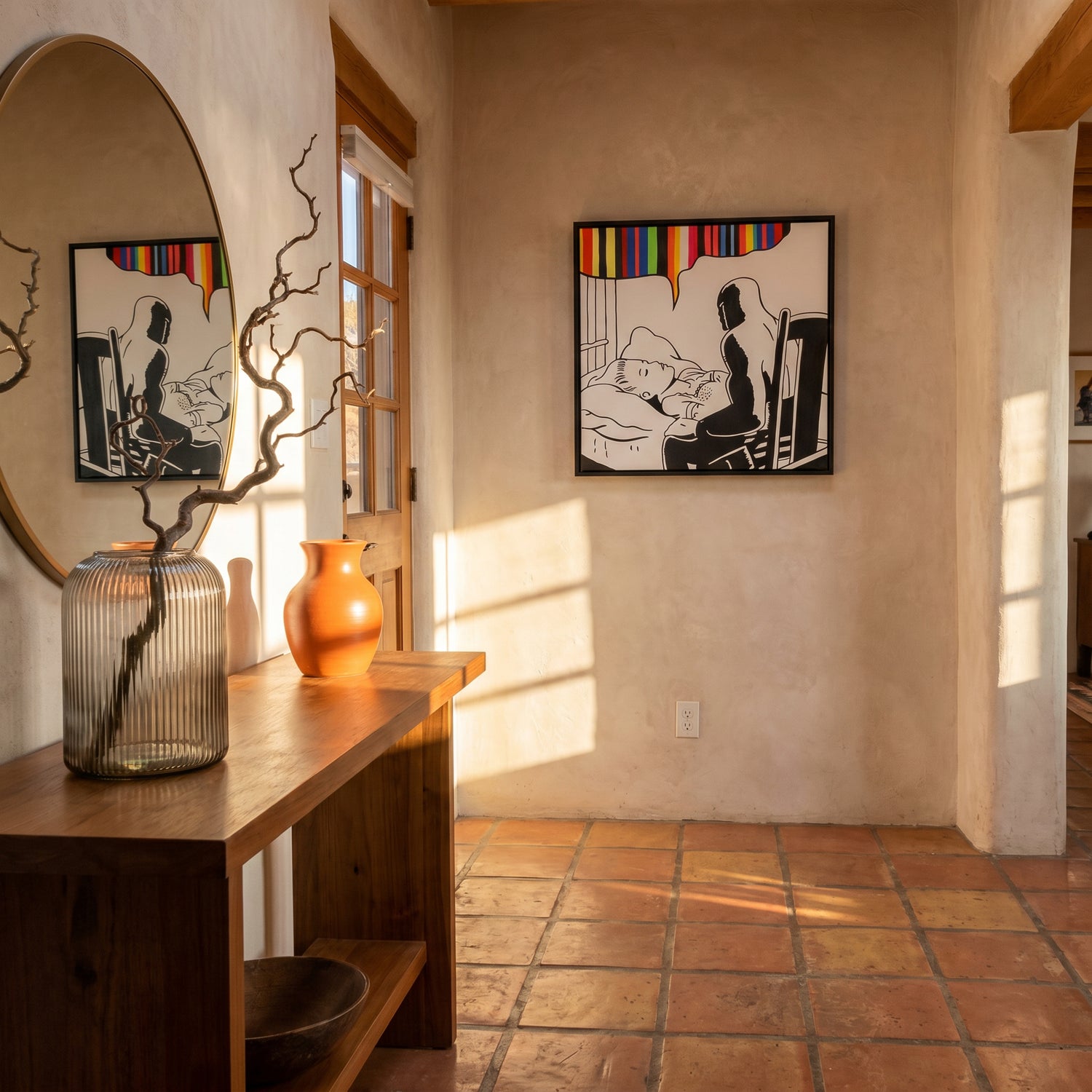 I Dream in Color Small Format Original Painting | Figurative Pop Art Mixed Media | Mofisto