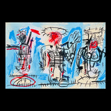 JMB Line Up Original Hand-Painted Artwork | Neo-Expressionist Figurative Basquiat Mixed Media on Canvas | Mofisto