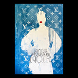 La Fureur du Noir Original Hand-Painted Artwork | Fashion Figurative Mixed Media on Canvas | Mofisto