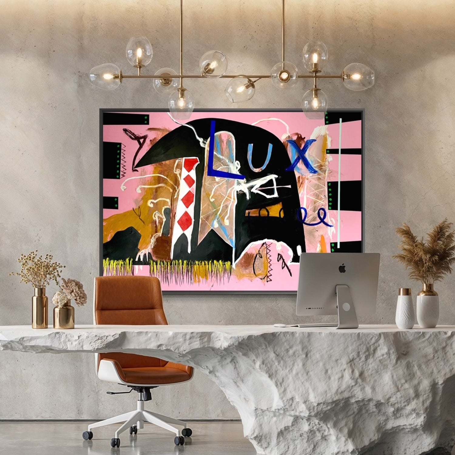Lux Large Format Original Painting | Abstract Black Mixed Media | Mofisto